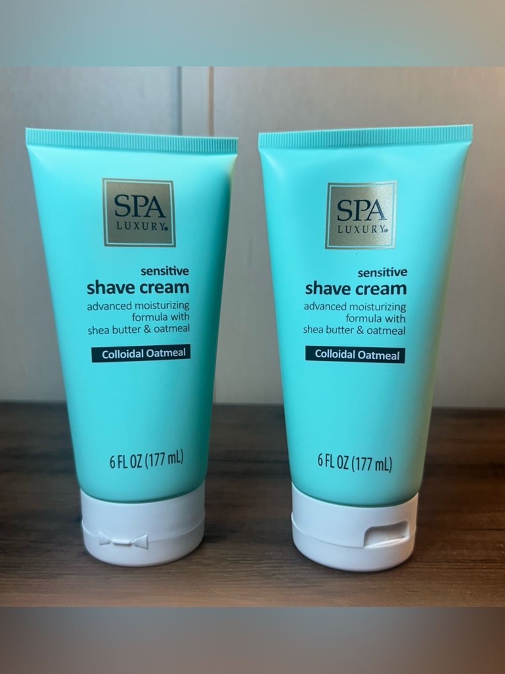 Spa Luxury Sensitive Shave Cream Colloidal Oatmeal Shea Butter & Oatmeal 2pc NEW